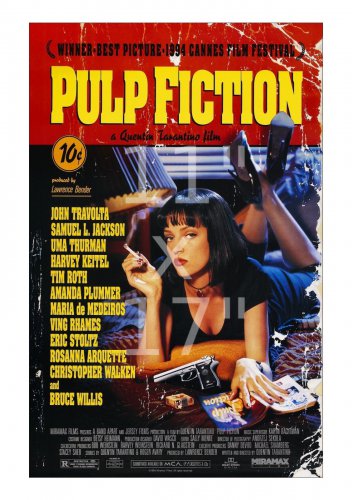 Uma Thurman, Pulp Fiction - 11x17 inch Vintage Film Movie Poster
