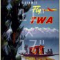 TWA "India #2" - 11x17 inch Vintage Airline Travel Poster