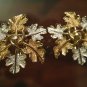 Vintage Sarah Coventry Goldtone & Silvertone Maple Leaf Clip On Earring Never Used