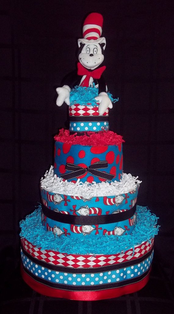 Cat in the hat best sale diaper cake