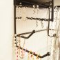 17" Wall Mounted Jewellery Organiser Shelf for Earrings, Bracelets, & Necklaces-BLACK