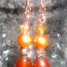 Swarovski Crystal and Glass Pearl Earrings with French Ear Hooks