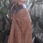 Sarong 2 - Piece Brown Tiny Flowers W/ Border ~ On Sale
