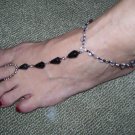 Beach Feet - Black & Clear Crystals - TBM-FT-002 - Per Pair