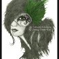 8 x 10 Emerald Masquerade Mask Art Print / Poster