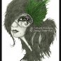 11 x 15 Emerald Masqerade Mask Art Print / Poster