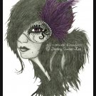 11 x 15 Amethyst Masquerade Mask Art Print / Poster