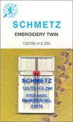 Schmetz Sewing Machine Twin Embroidery Needle 1736