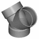 Central Vacuum PVC 2" 3 way Coupling Elbow 06-0623-01 Central Vacuum PVC 2" 3 way Coupling Elbow 06-0623-01
