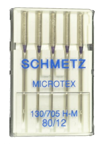 SCHMETZ Microtex Sharp Sewing Machine Needles Size 12, M-80B