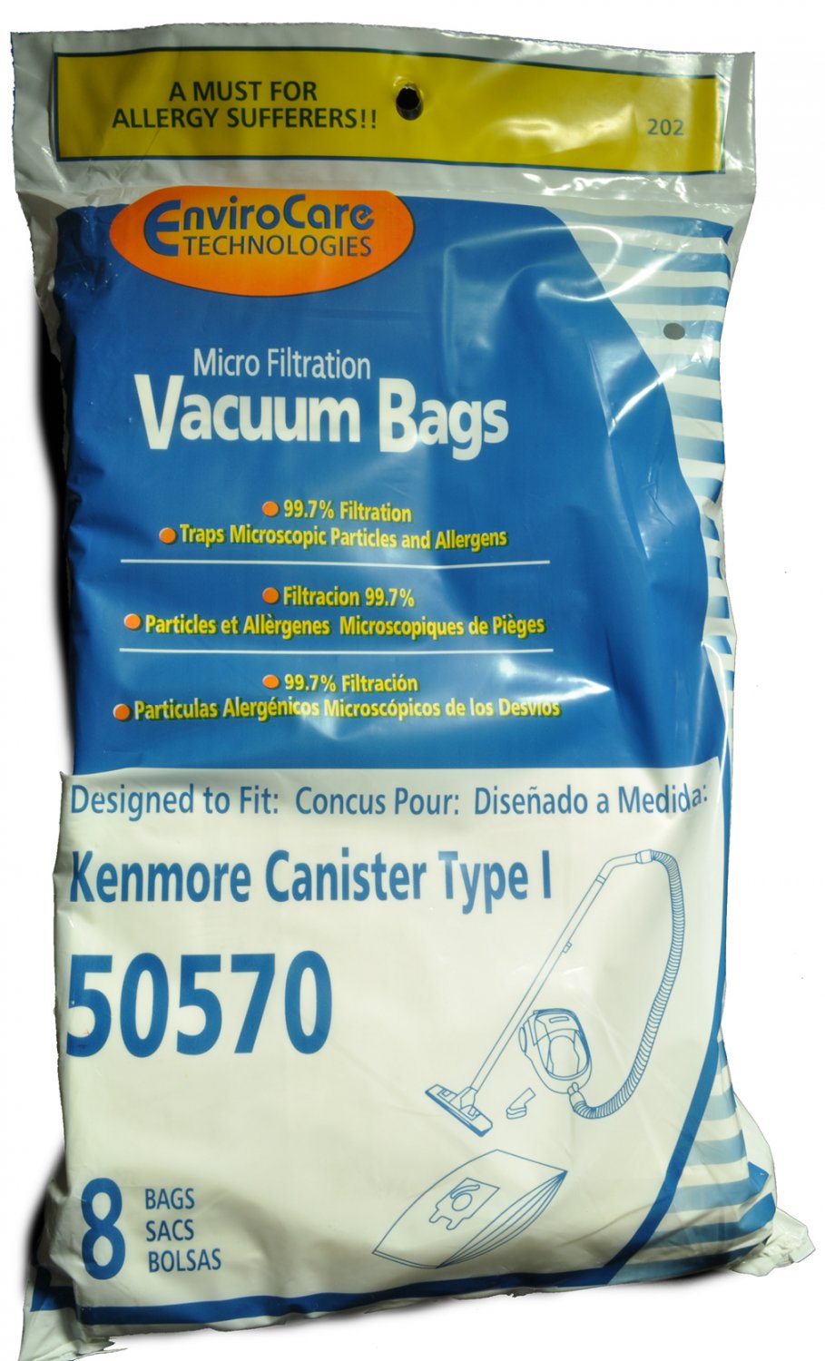 Kenmore Type I Canister Vacuum Cleaner Bags 50570, KER1457