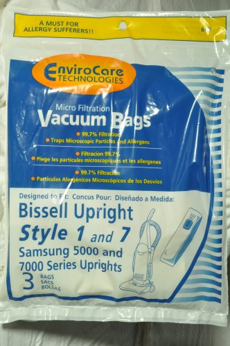 Bissell Style 1 & 7 Upright Vac Cleaner Bags 94-2428-01
