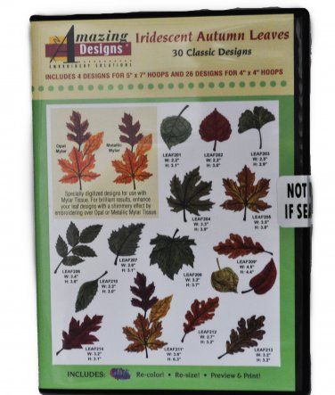 Amazing Designs Iridescent Autumn Leaves 30 Classic Designs CD ROM, ADC-250