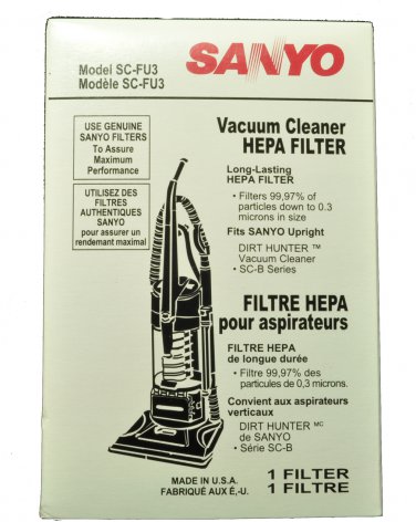 Sanyo Bagless Upright Vacuum Cleaner Hepa Filter