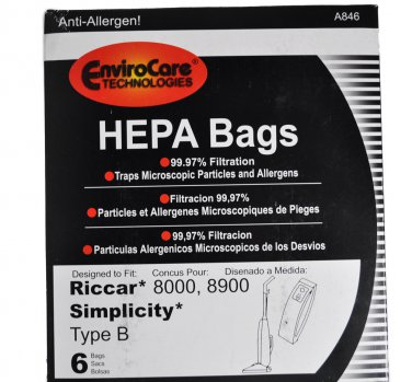 Riccar Simplicity Type B Vacuum Cleaner Bags RSR-1432H