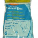 Riccar 1500, Simplicity Style H Canister Vacuum Bags