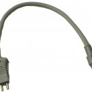 Filter Queen, Generic Pigtail Cord Male/Female 14" Gray Filter Queen, Generic Pigtail Cord Male/Female 14" Gray
