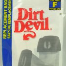 Dirt Devil Can Vac Type F Vacuum Cleaner Bags, 3 pack, RO-200147