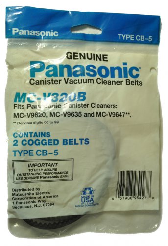 Panasonic Type CB-5 Gear Belt, 2 Pack, MC-V320B, P-MC320B