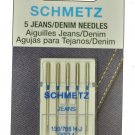 SCHMETZ Jeans/Denim Sewing Machine Needles Size 90/14, 1782