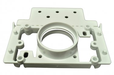 Central Vacuum PVC 2" Pipe 3Way Mounting Plate Finished (New Construction)