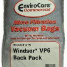 Windsor Commercial VP6 Back Pack Vacuum Cleaner Bags ECC182, SC-14-2490-07
