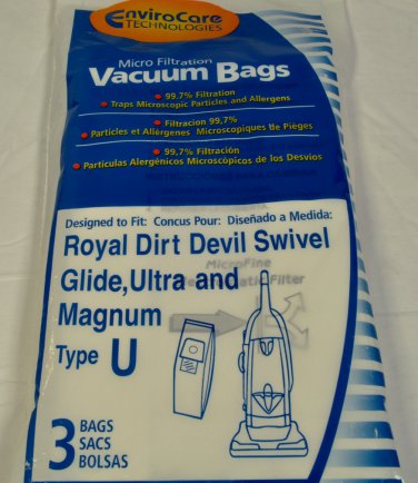 Dirt Devil Type U Vacuum Cleaner Bags ROR-1431