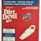 Dirt Devil Cordless Vacuum F4 Filter Bag 3-089570-001 Dirt Devil Cordless Vacuum F4 Filter Bag 3-089570-001