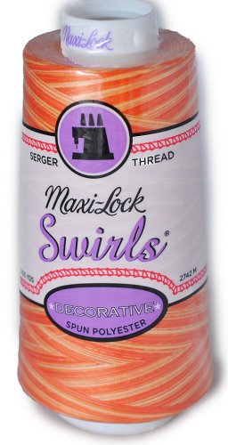 Maxi Lock Swirls Orange Creamsicle Serger Thread 53-M51