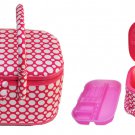 Suzy's Hobby Baskets Large Oval Pink Dot Suzy's Hobby Baskets Large Oval Pink Dot