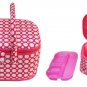 Suzy's Hobby Baskets Large Oval Pink Dot