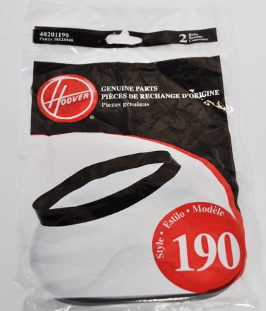Hoover Style 190 Replacement Vacuum Belts 2 Pack