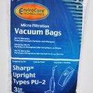 Sharp Style PU-2 Upright Vacuum Cleaner Bags 3 Bags