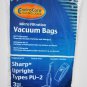 Sharp Style PU-2 Upright Vacuum Cleaner Bags 3 Bags