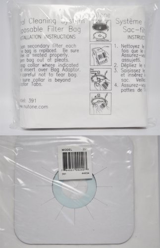 Nutone 6 Gallon Paper Vacuum Bags, 3 Pack
