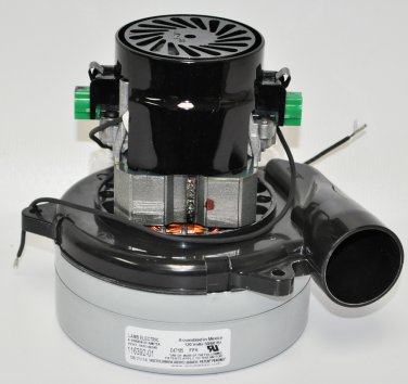Ametek Lamb 5.7" 120 Volt B/B 2 Stage Tangential Bypass Vacuum Motor 116392-01