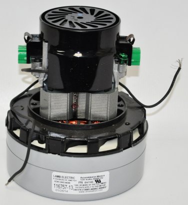 Ametek Lamb 5.7" 120 Volt B/B 2 Stage Peripheral Bypass Vacuum Motor 116757-13