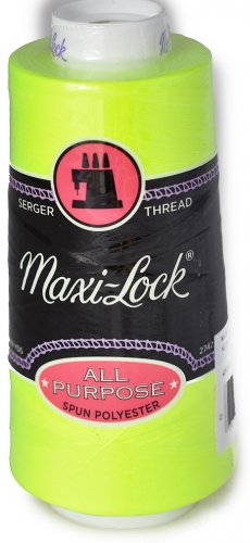 Maxi Lock All Purpose Thread Neon Yellow 3000 YD Cone MLT-045