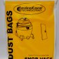 Envirocare Wet Dry Vac Bags Fits 5, 6, 7, 9 Gallon Machines