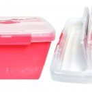 Hemline Pink Plastic Sewing Box With Bobbin Holder