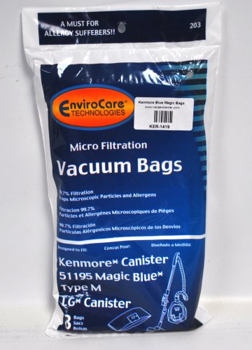 Kenmore Blue Magic Vacuum Cleaner Bags KER-1419