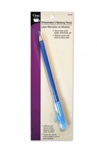 Dressmaker's Marking Blue Pencil With Brush