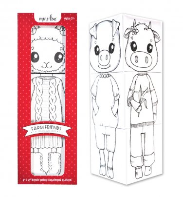 Farm Friends Coloring Block Set