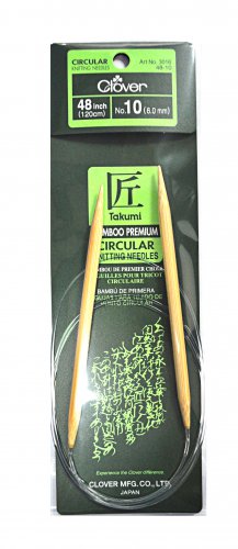 Clover Takumi Bamboo 48 Inch Circular Knitting Needle Size 10