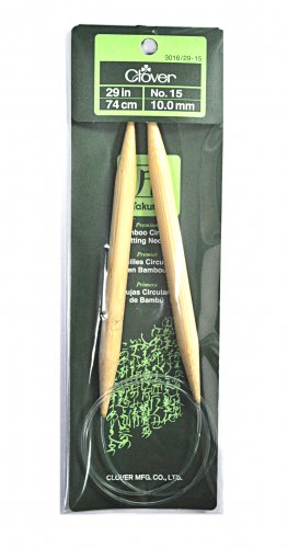 Clover Takumi Bamboo 29 Inch Circular Knitting Needle Size 15