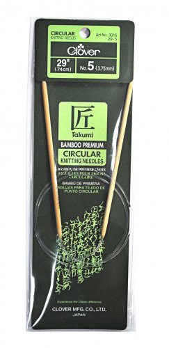 Clover Takumi Bamboo 29 Inch Circular Knitting Needle Size 5