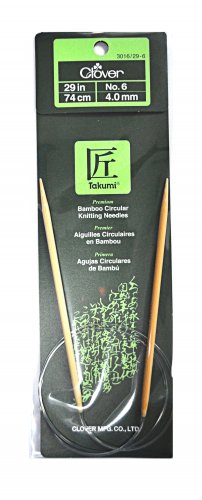 Clover Takumi Bamboo 29 Inch Circular Knitting Needle Size 6