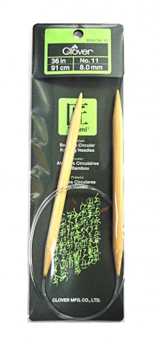 Clover Takumi Bamboo 36 Inch Circular Knitting Needle Size 11