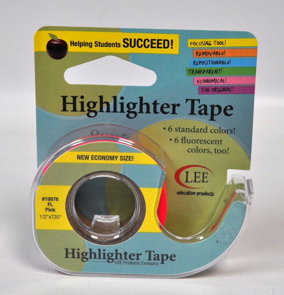 Removable Highlighter Tape Fluorescent Pink