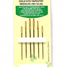 Clover Tapestry Gold Eye Needles Assorted Sizes 18-22 Clover Tapestry Gold Eye Needles Assorted Sizes 18-22